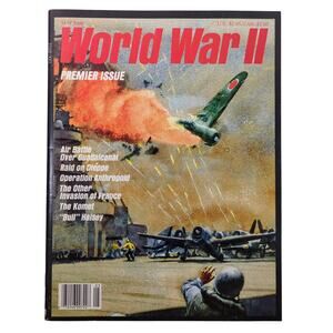 World War II Magazine Premier First Issue Vol 1 No 1 May 1986 w/ Poster Vintage